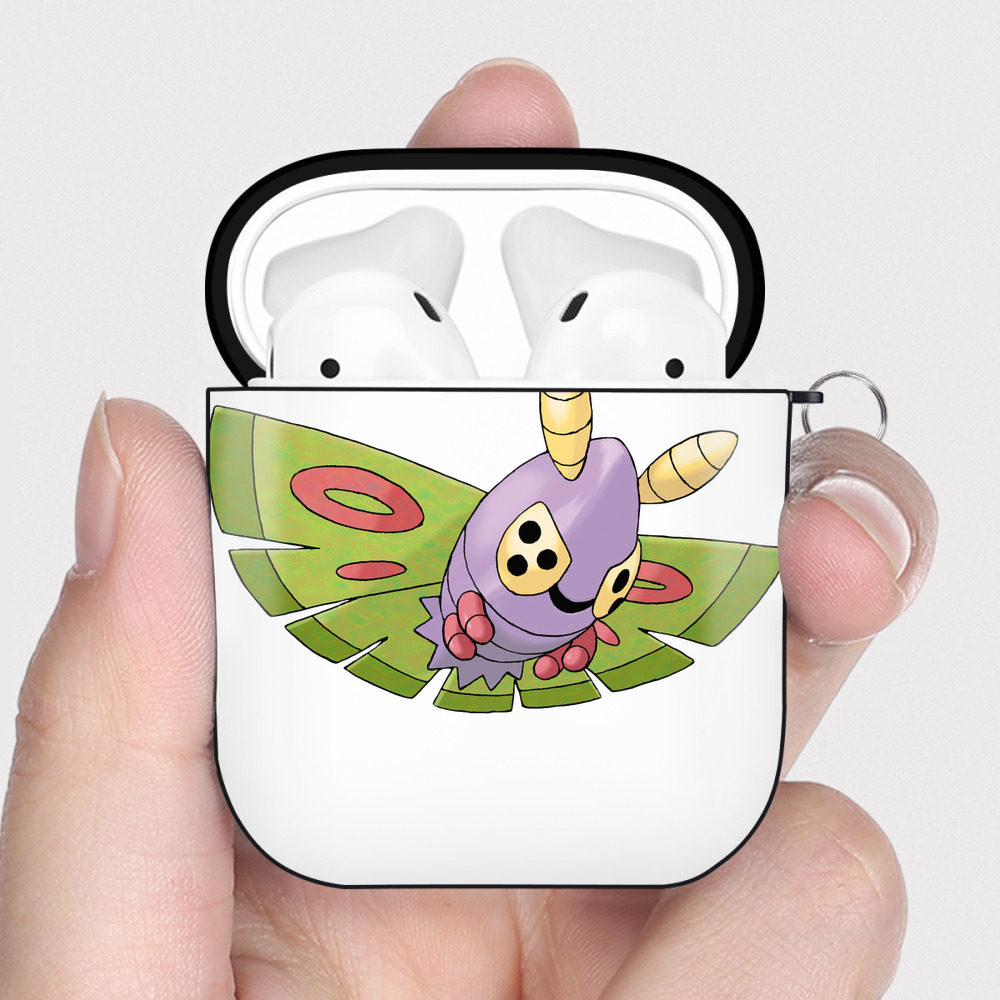 （画像用） ポケットモンスター Pokémon AirPods 第2世代保護ケース ハードシェル ブラック 耐衝撃・防指紋・カラビナ付き