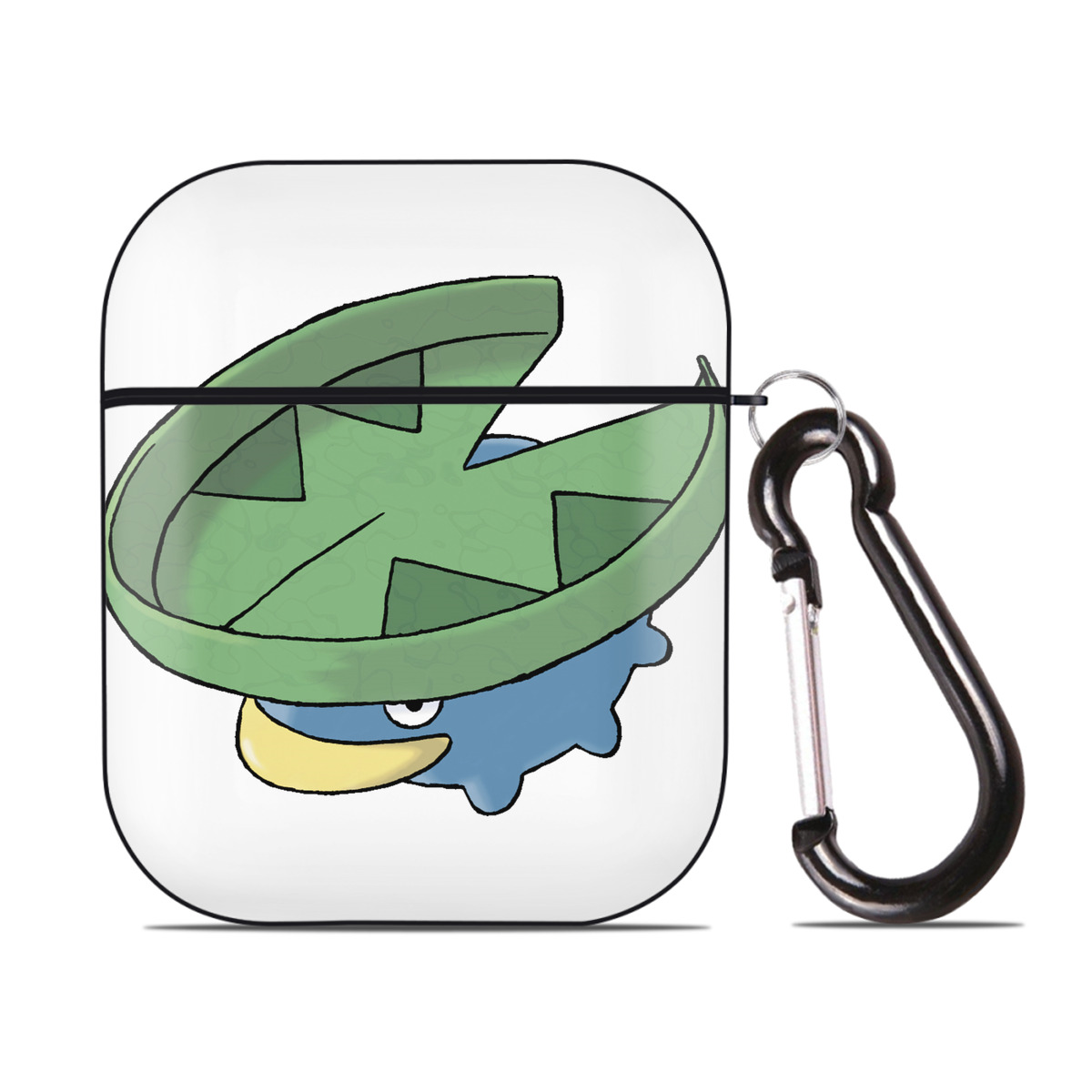 （画像用） ポケットモンスター Pokémon AirPods 第2世代保護ケース ハードシェル ブラック 耐衝撃・防指紋・カラビナ付き
