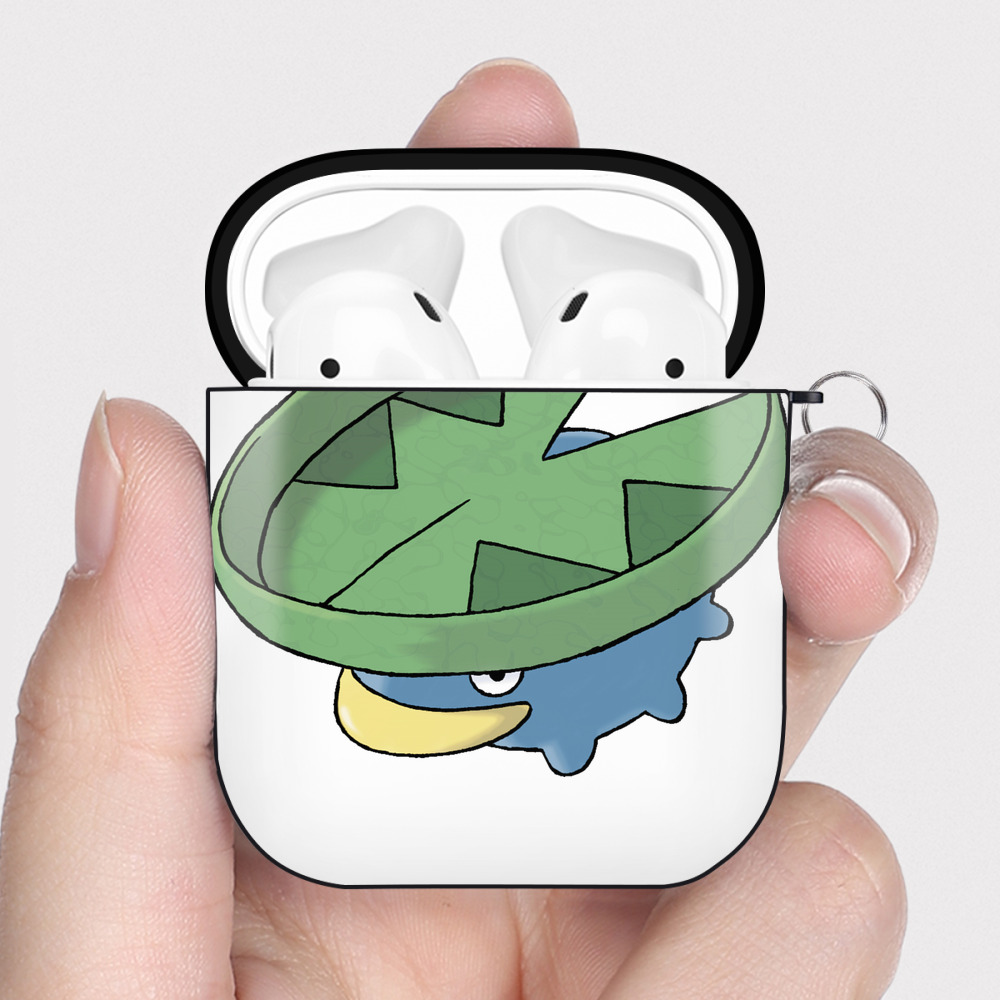 （画像用） ポケットモンスター Pokémon AirPods 第2世代保護ケース ハードシェル ブラック 耐衝撃・防指紋・カラビナ付き
