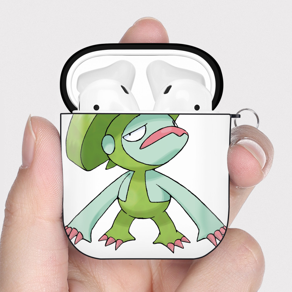 （画像用） ポケットモンスター Pokémon AirPods 第2世代保護ケース ハードシェル ブラック 耐衝撃・防指紋・カラビナ付き