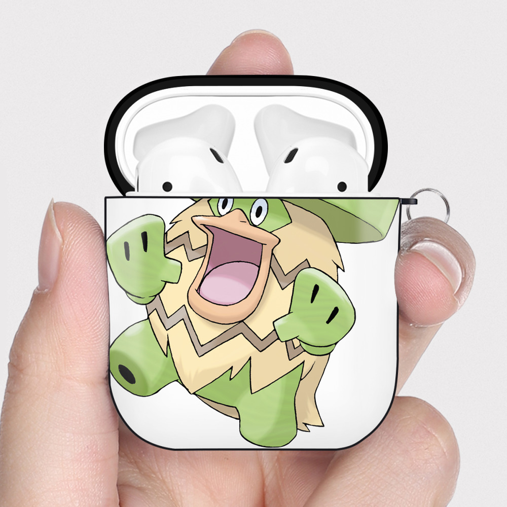 （画像用） ポケットモンスター Pokémon AirPods 第2世代保護ケース ハードシェル ブラック 耐衝撃・防指紋・カラビナ付き