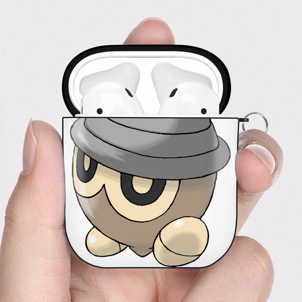（画像用） ポケットモンスター Pokémon AirPods 第2世代保護ケース ハードシェル ブラック 耐衝撃・防指紋・カラビナ付き