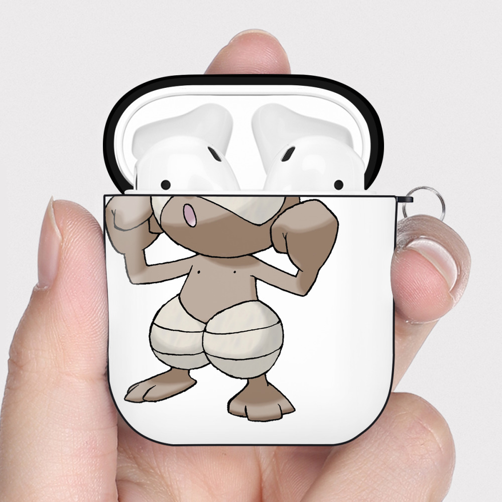 （画像用） ポケットモンスター Pokémon AirPods 第2世代保護ケース ハードシェル ブラック 耐衝撃・防指紋・カラビナ付き