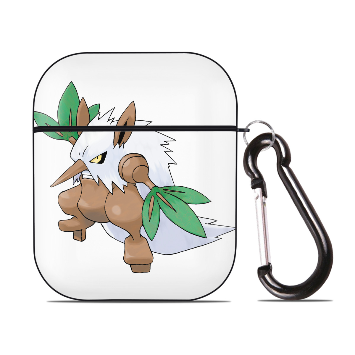 （画像用） ポケットモンスター Pokémon AirPods 第2世代保護ケース ハードシェル ブラック 耐衝撃・防指紋・カラビナ付き