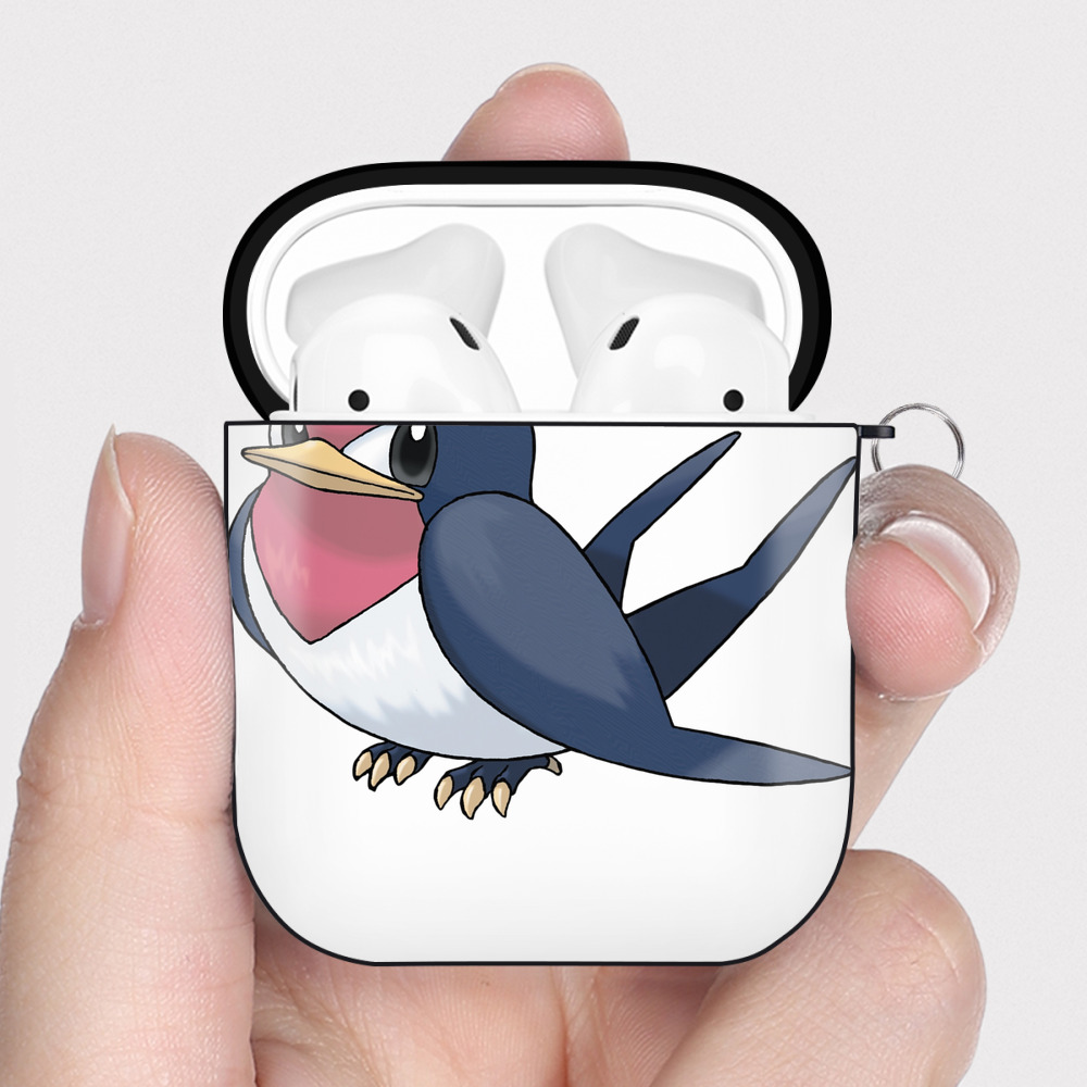 （画像用） ポケットモンスター Pokémon AirPods 第2世代保護ケース ハードシェル ブラック 耐衝撃・防指紋・カラビナ付き