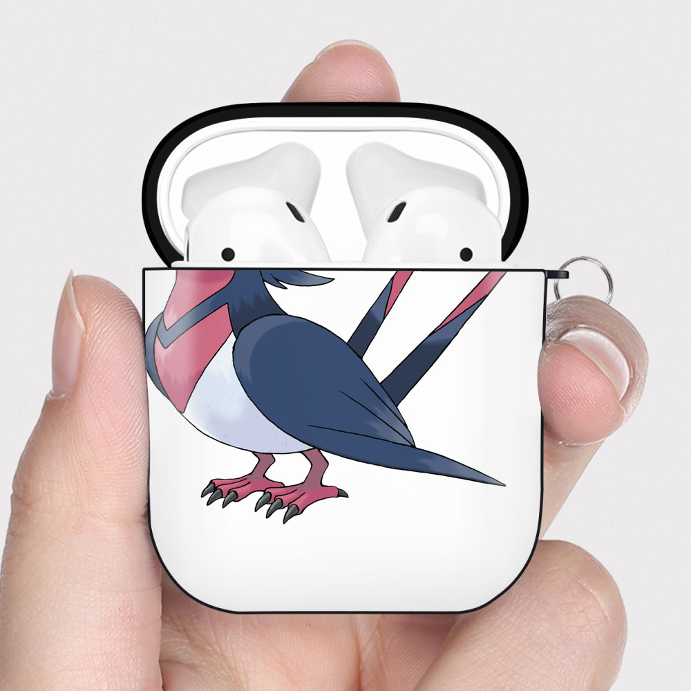 （画像用） ポケットモンスター Pokémon AirPods 第2世代保護ケース ハードシェル ブラック 耐衝撃・防指紋・カラビナ付き