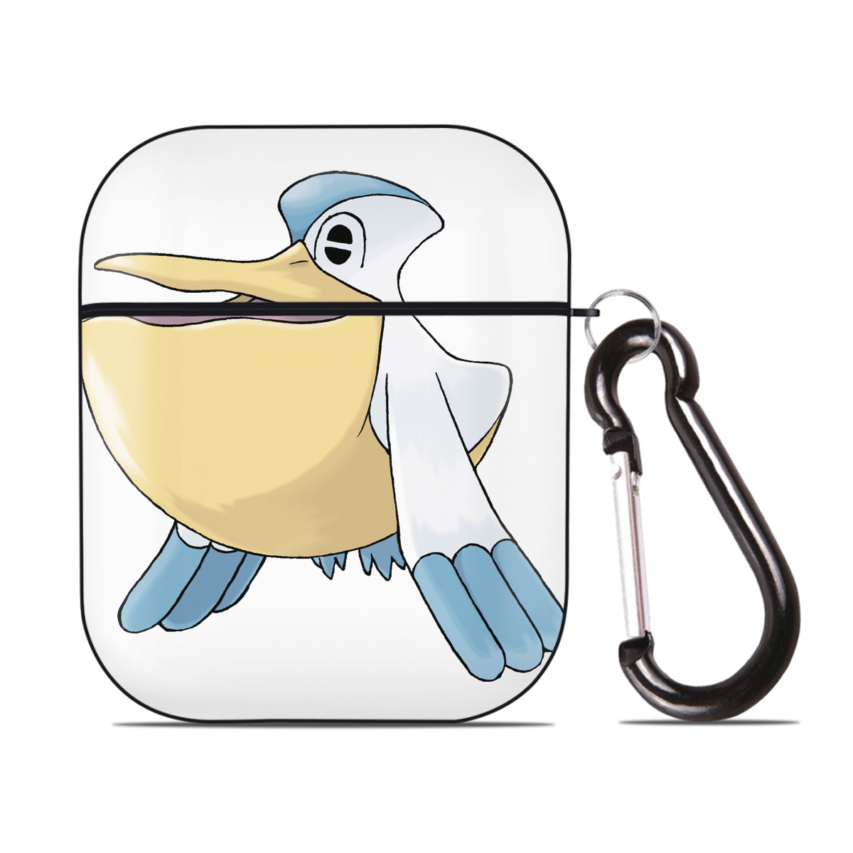 （画像用） ポケットモンスター Pokémon AirPods 第2世代保護ケース ハードシェル ブラック 耐衝撃・防指紋・カラビナ付き