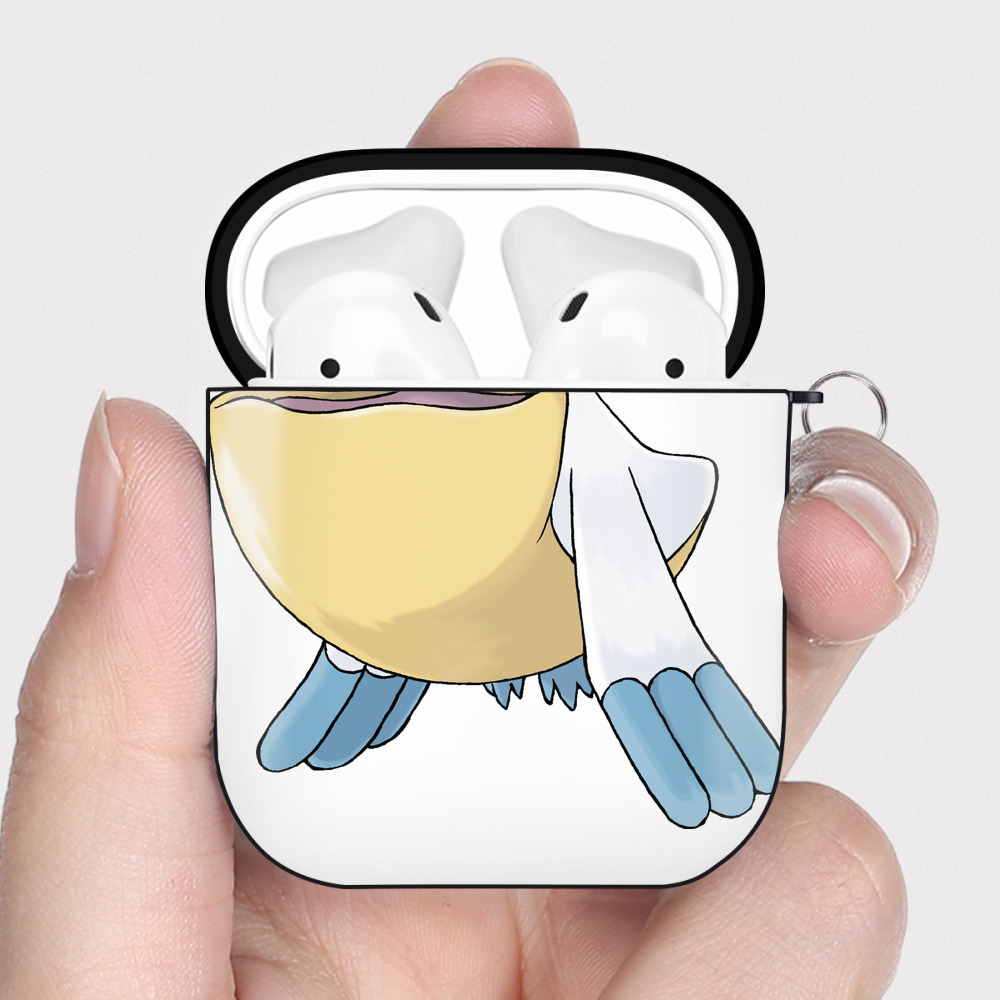 （画像用） ポケットモンスター Pokémon AirPods 第2世代保護ケース ハードシェル ブラック 耐衝撃・防指紋・カラビナ付き