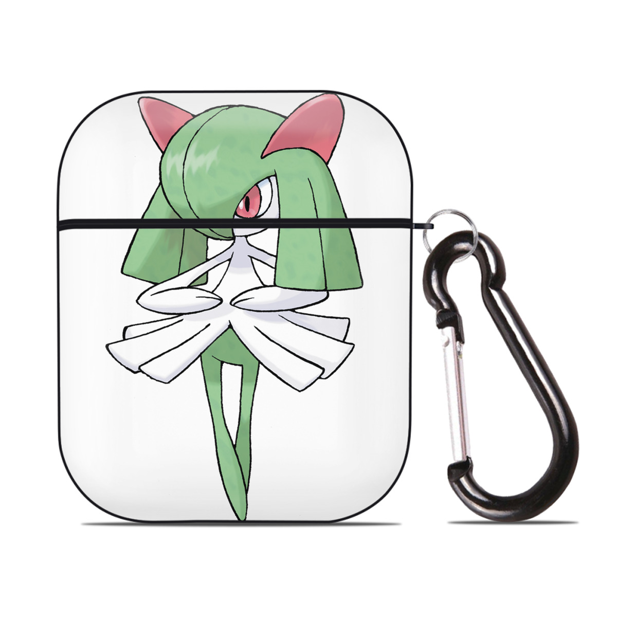 （画像用） ポケットモンスター Pokémon AirPods 第2世代保護ケース ハードシェル ブラック 耐衝撃・防指紋・カラビナ付き