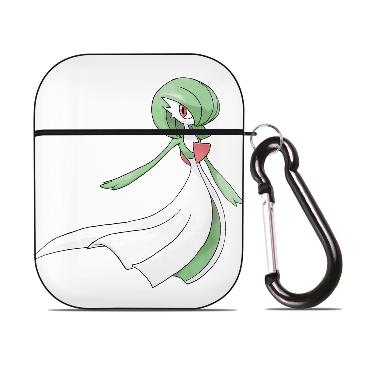 （画像用） ポケットモンスター Pokémon AirPods 第2世代保護ケース ハードシェル ブラック 耐衝撃・防指紋・カラビナ付き