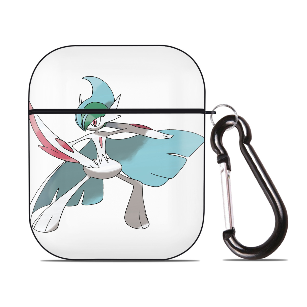 （画像用） ポケットモンスター Pokémon AirPods 第2世代保護ケース ハードシェル ブラック 耐衝撃・防指紋・カラビナ付き