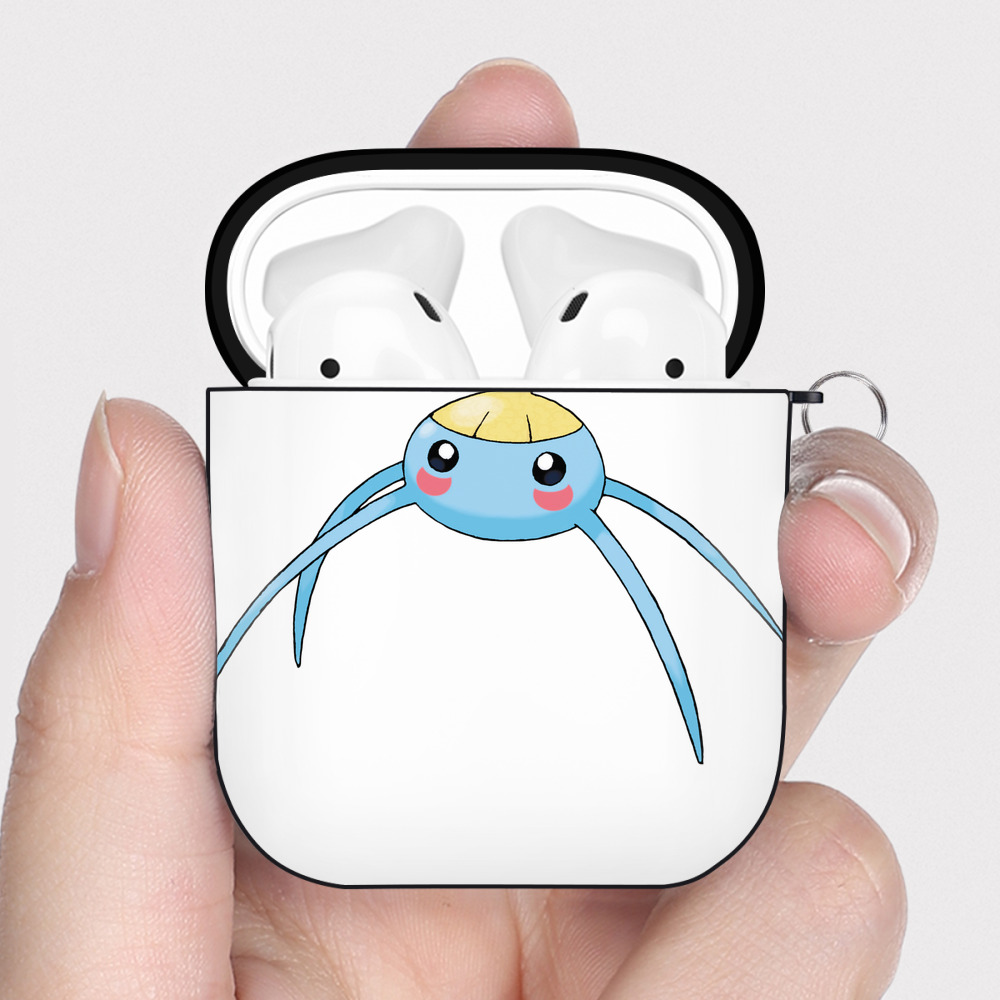 （画像用） ポケットモンスター Pokémon AirPods 第2世代保護ケース ハードシェル ブラック 耐衝撃・防指紋・カラビナ付き