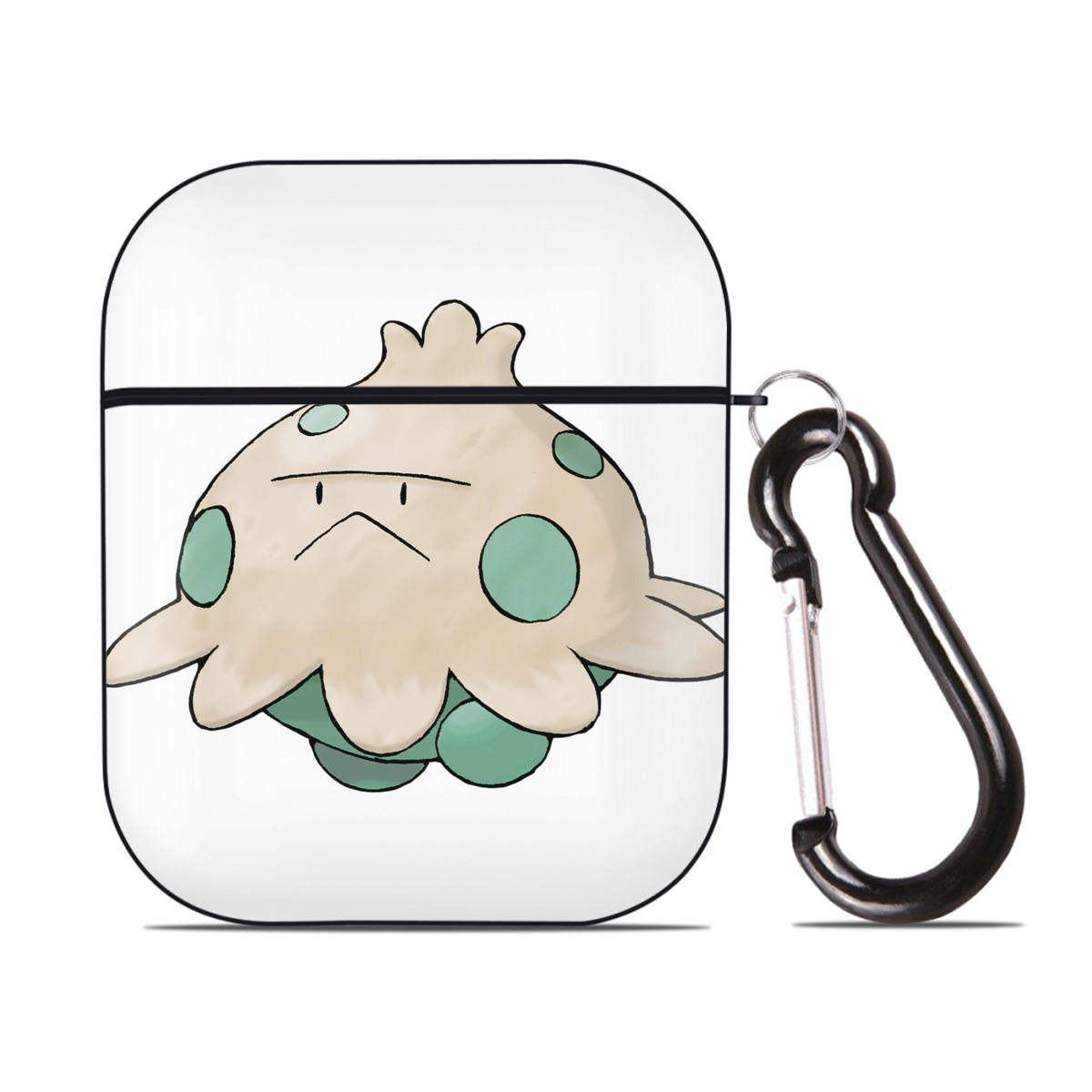 （画像用） ポケットモンスター Pokémon AirPods 第2世代保護ケース ハードシェル ブラック 耐衝撃・防指紋・カラビナ付き