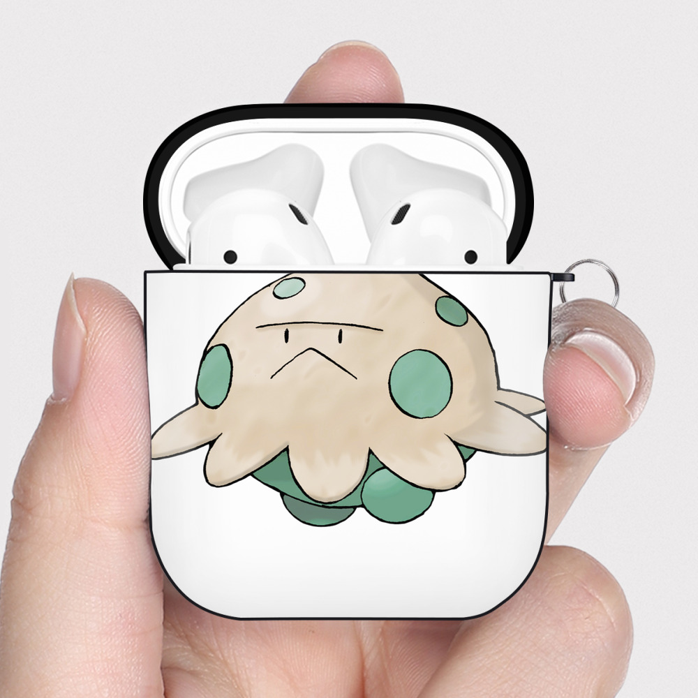 （画像用） ポケットモンスター Pokémon AirPods 第2世代保護ケース ハードシェル ブラック 耐衝撃・防指紋・カラビナ付き