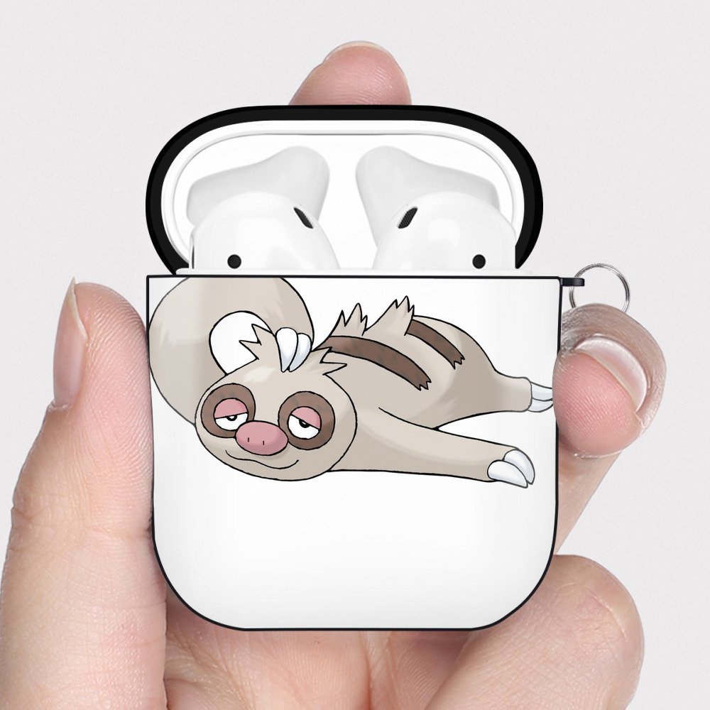 （画像用） ポケットモンスター Pokémon AirPods 第2世代保護ケース ハードシェル ブラック 耐衝撃・防指紋・カラビナ付き