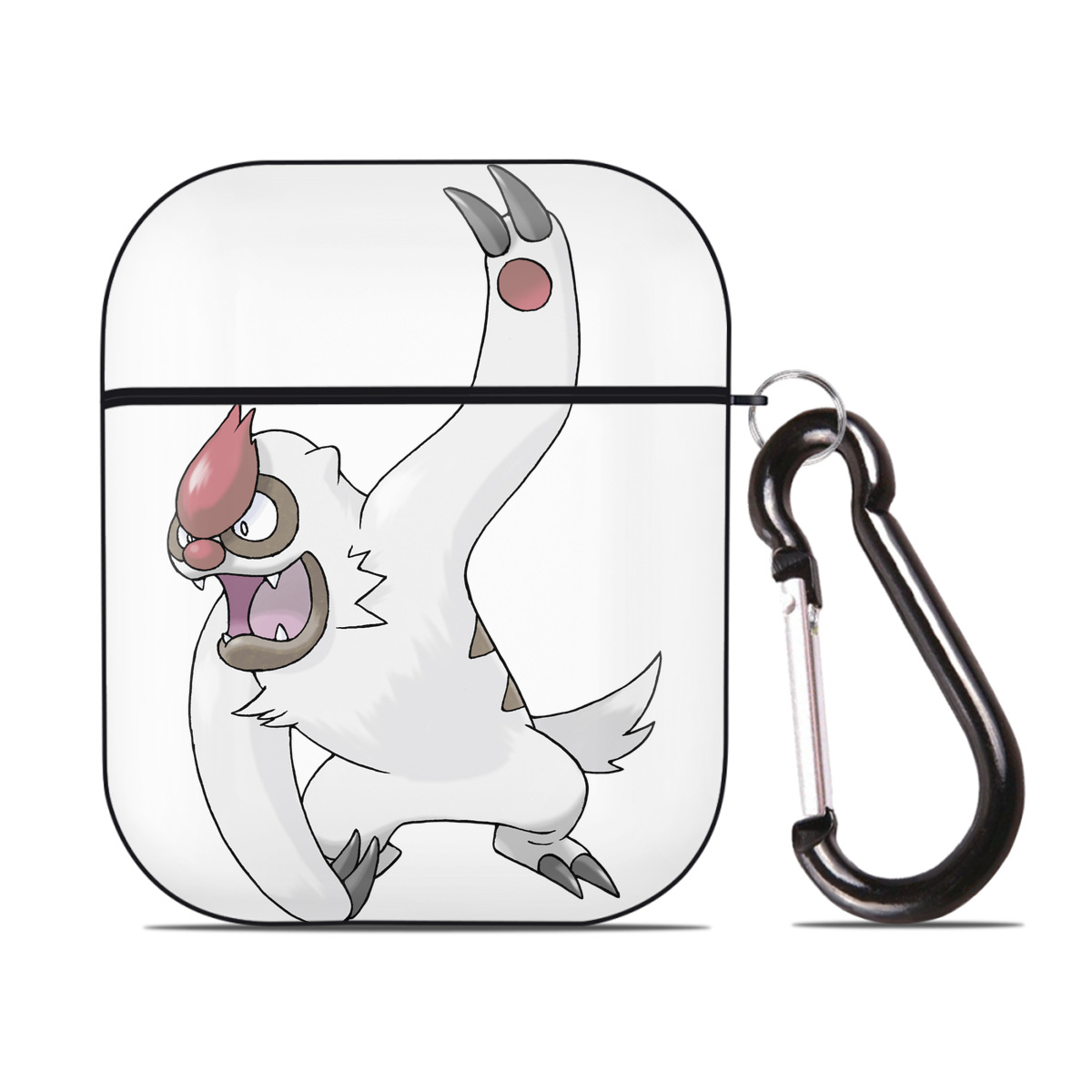 （画像用） ポケットモンスター Pokémon AirPods 第2世代保護ケース ハードシェル ブラック 耐衝撃・防指紋・カラビナ付き