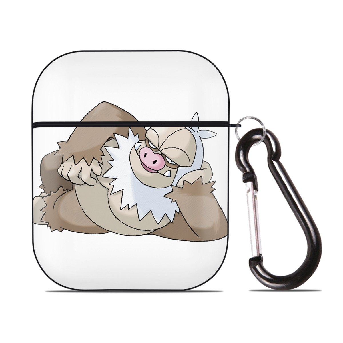（画像用） ポケットモンスター Pokémon AirPods 第2世代保護ケース ハードシェル ブラック 耐衝撃・防指紋・カラビナ付き