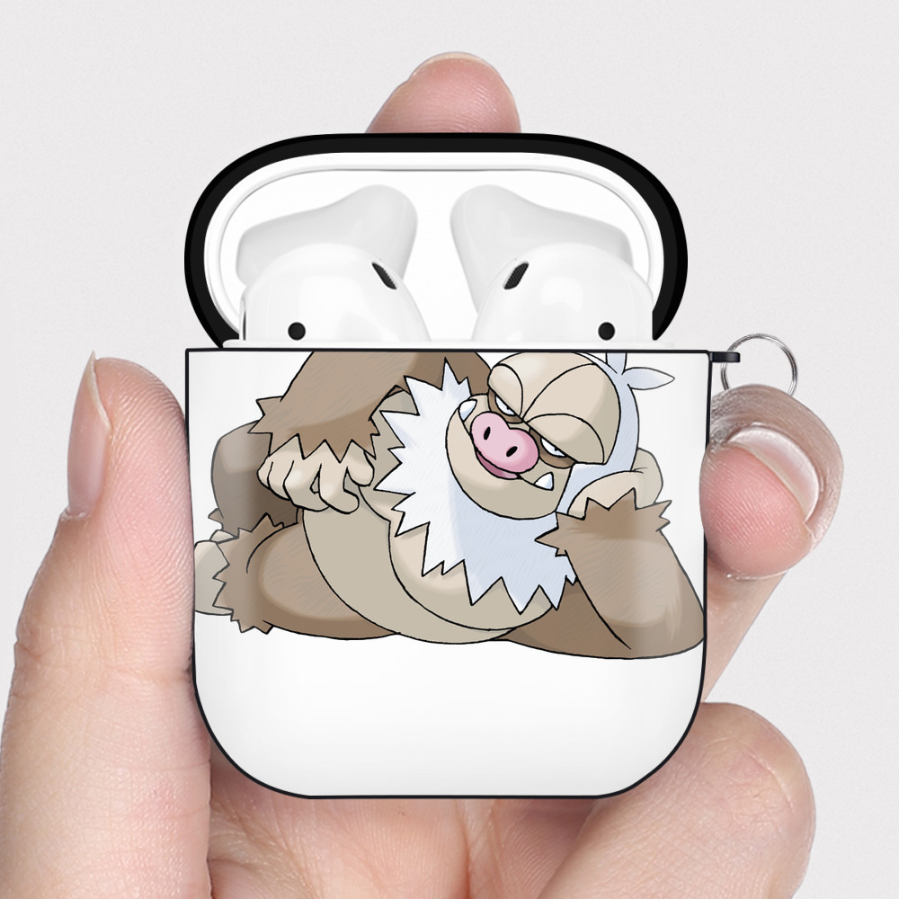 （画像用） ポケットモンスター Pokémon AirPods 第2世代保護ケース ハードシェル ブラック 耐衝撃・防指紋・カラビナ付き