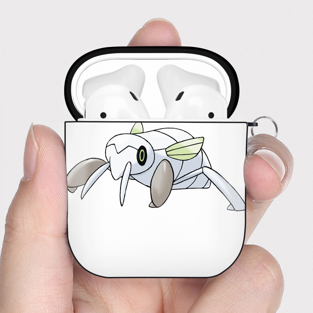 （画像用） ポケットモンスター Pokémon AirPods 第2世代保護ケース ハードシェル ブラック 耐衝撃・防指紋・カラビナ付き