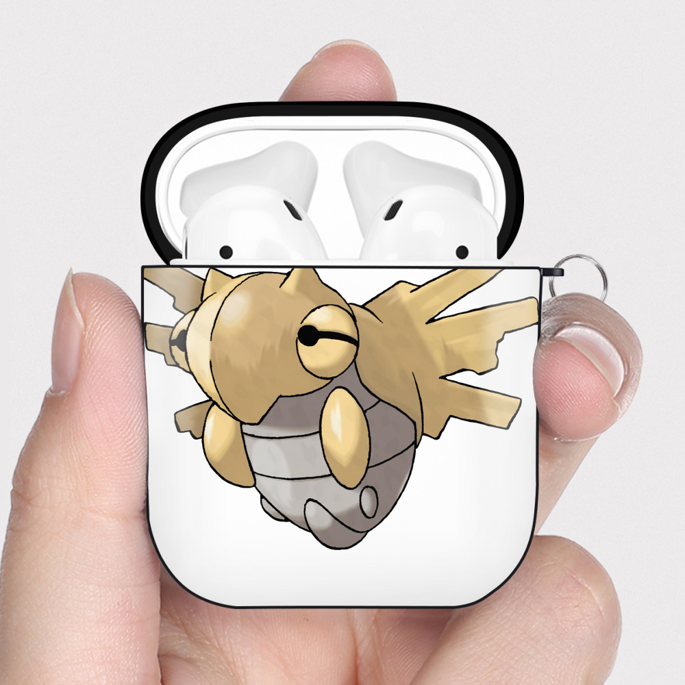 （画像用） ポケットモンスター Pokémon AirPods 第2世代保護ケース ハードシェル ブラック 耐衝撃・防指紋・カラビナ付き