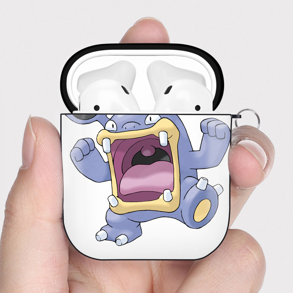 （画像用） ポケットモンスター Pokémon AirPods 第2世代保護ケース ハードシェル ブラック 耐衝撃・防指紋・カラビナ付き