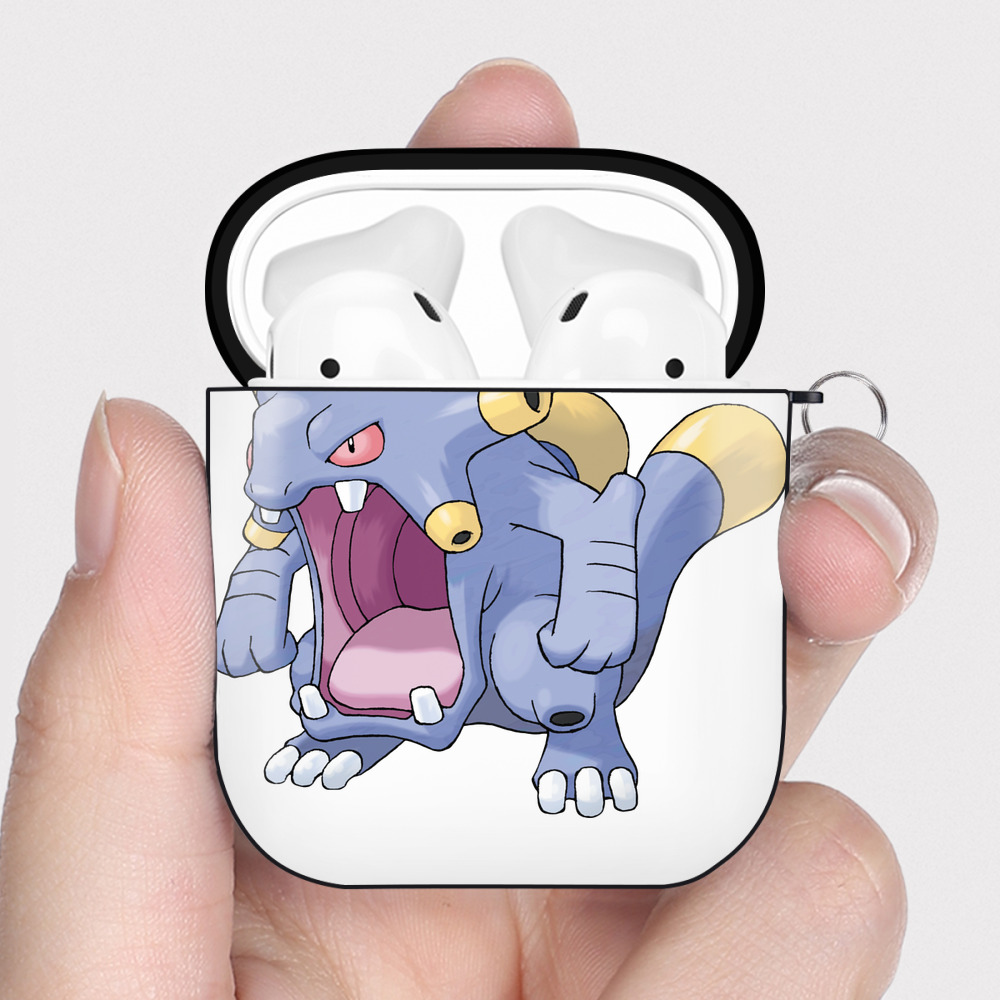 （画像用） ポケットモンスター Pokémon AirPods 第2世代保護ケース ハードシェル ブラック 耐衝撃・防指紋・カラビナ付き