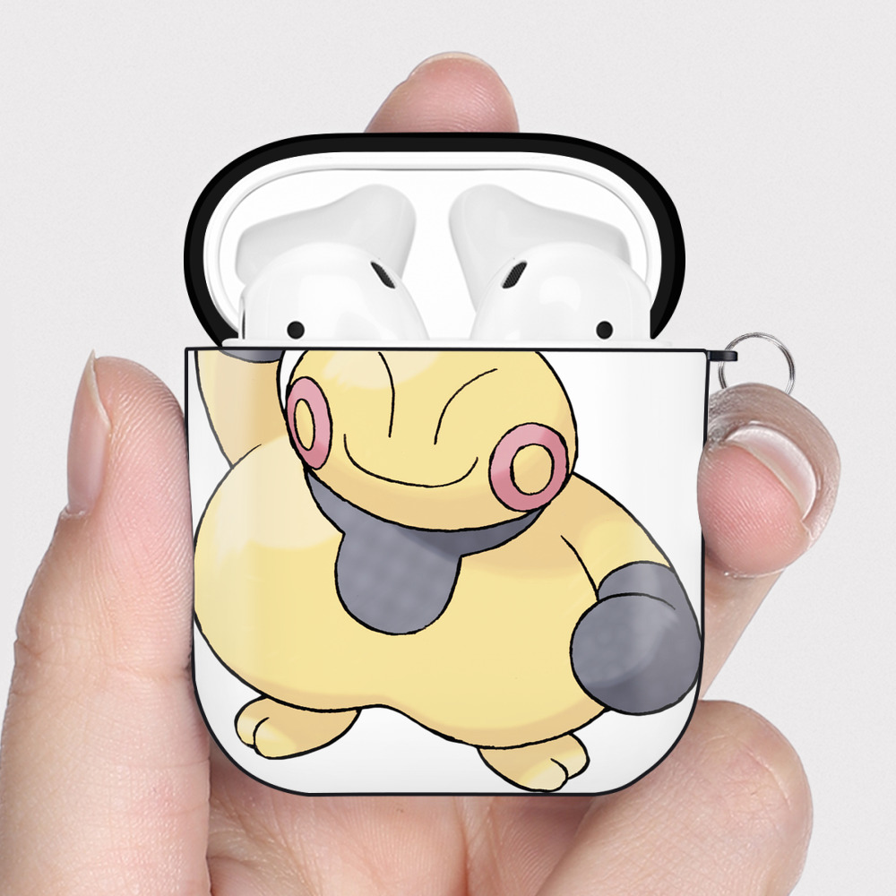 （画像用） ポケットモンスター Pokémon AirPods 第2世代保護ケース ハードシェル ブラック 耐衝撃・防指紋・カラビナ付き