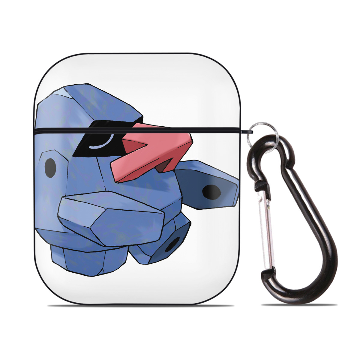 （画像用） ポケットモンスター Pokémon AirPods 第2世代保護ケース ハードシェル ブラック 耐衝撃・防指紋・カラビナ付き