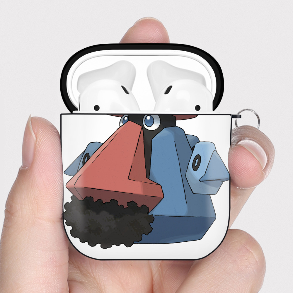（画像用） ポケットモンスター Pokémon AirPods 第2世代保護ケース ハードシェル ブラック 耐衝撃・防指紋・カラビナ付き