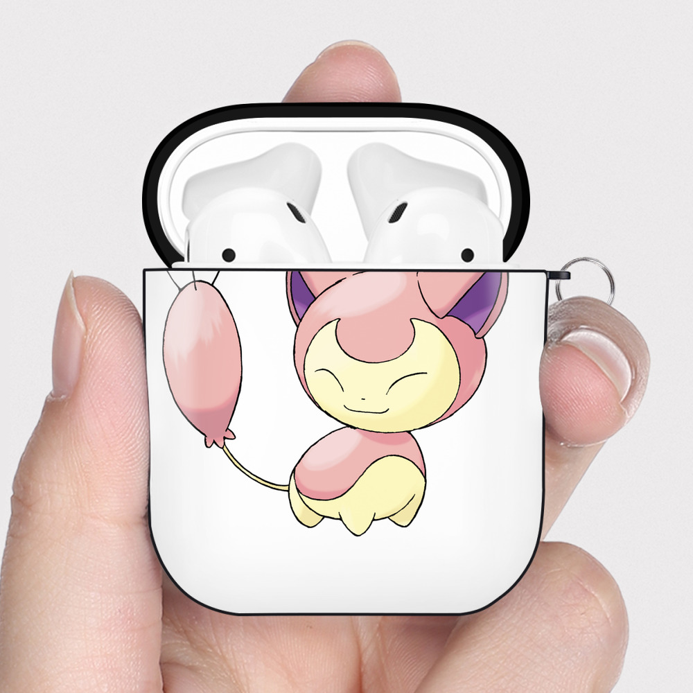 （画像用） ポケットモンスター Pokémon AirPods 第2世代保護ケース ハードシェル ブラック 耐衝撃・防指紋・カラビナ付き