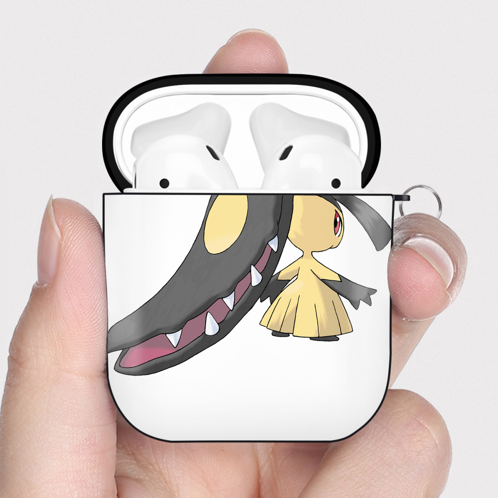 （画像用） ポケットモンスター Pokémon AirPods 第2世代保護ケース ハードシェル ブラック 耐衝撃・防指紋・カラビナ付き