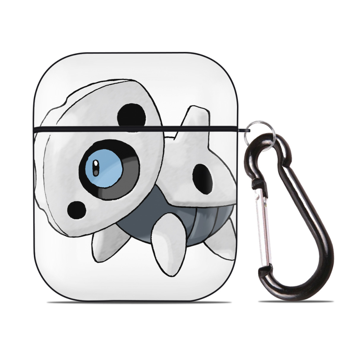 （画像用） ポケットモンスター Pokémon AirPods 第2世代保護ケース ハードシェル ブラック 耐衝撃・防指紋・カラビナ付き