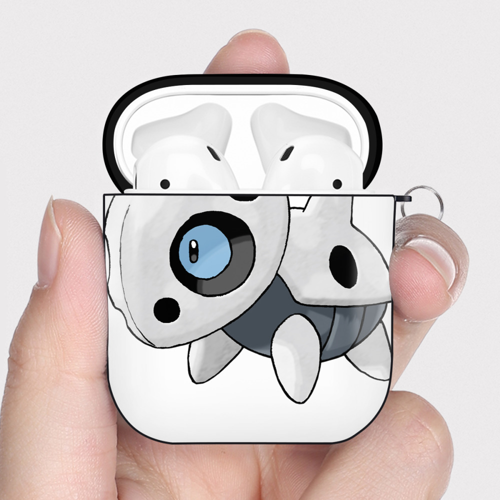 （画像用） ポケットモンスター Pokémon AirPods 第2世代保護ケース ハードシェル ブラック 耐衝撃・防指紋・カラビナ付き