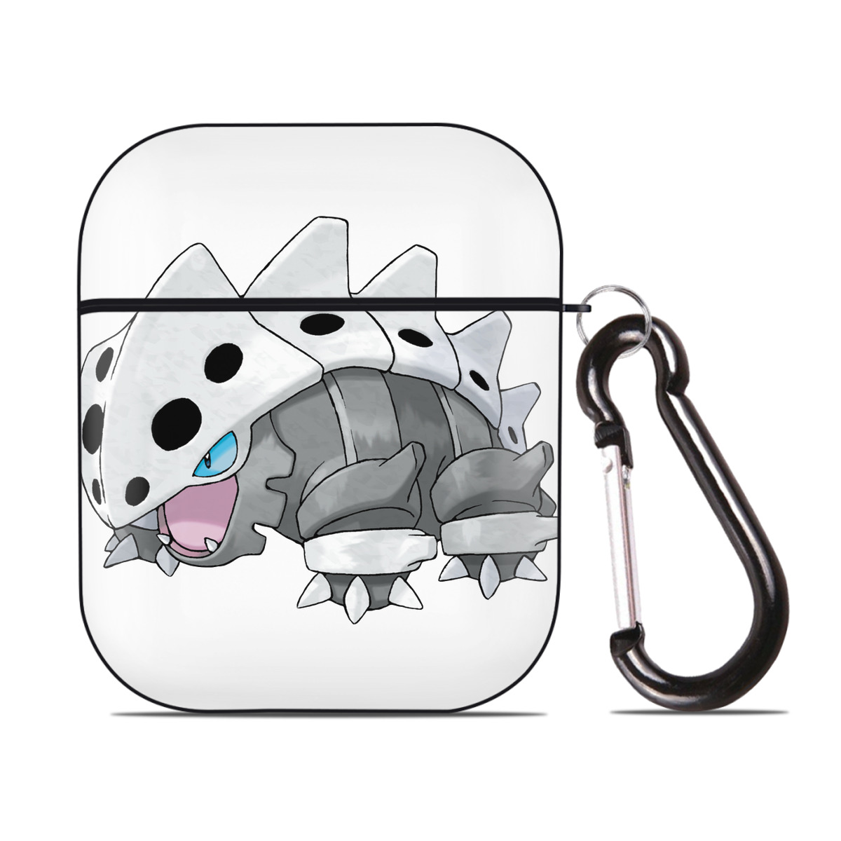 （画像用） ポケットモンスター Pokémon AirPods 第2世代保護ケース ハードシェル ブラック 耐衝撃・防指紋・カラビナ付き