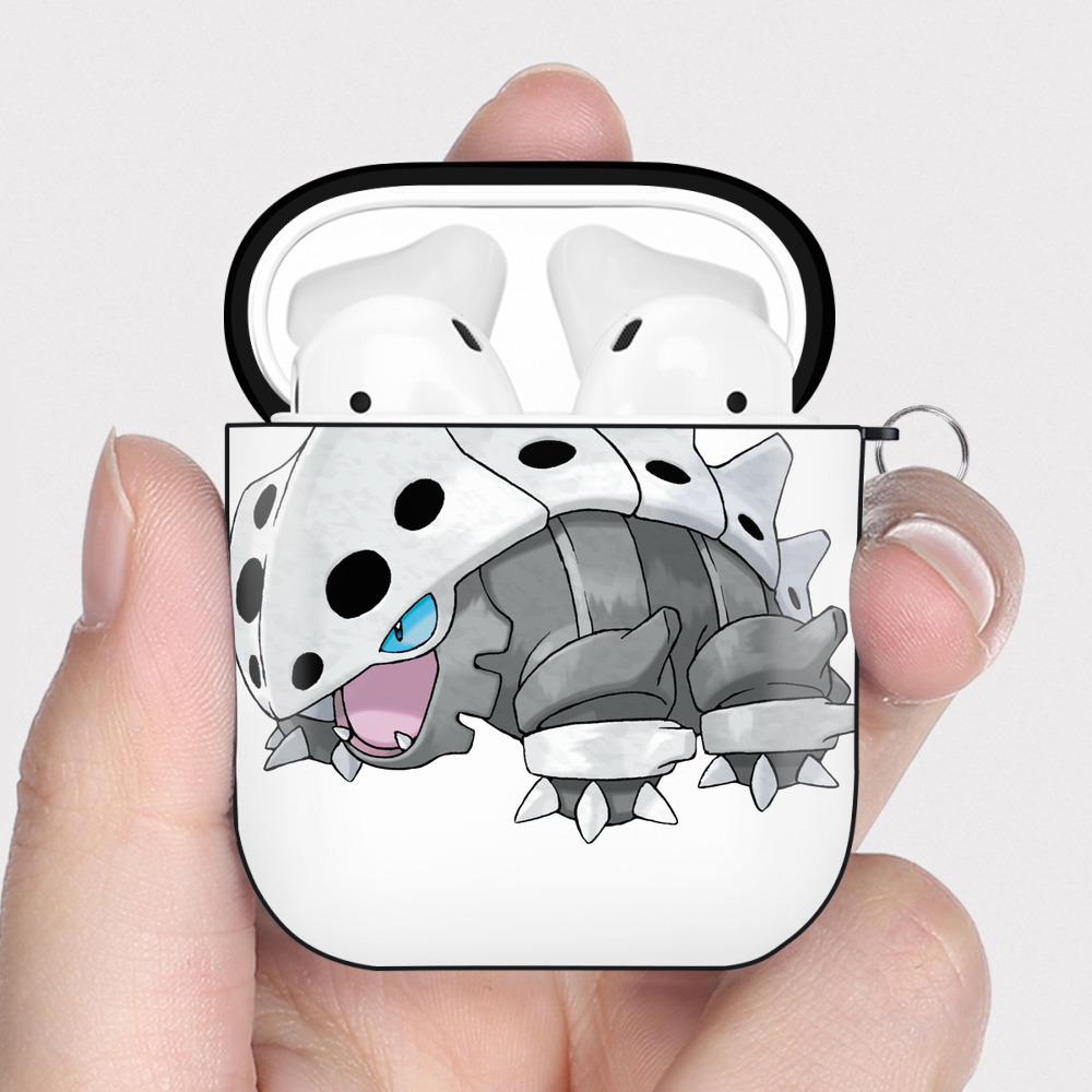 （画像用） ポケットモンスター Pokémon AirPods 第2世代保護ケース ハードシェル ブラック 耐衝撃・防指紋・カラビナ付き