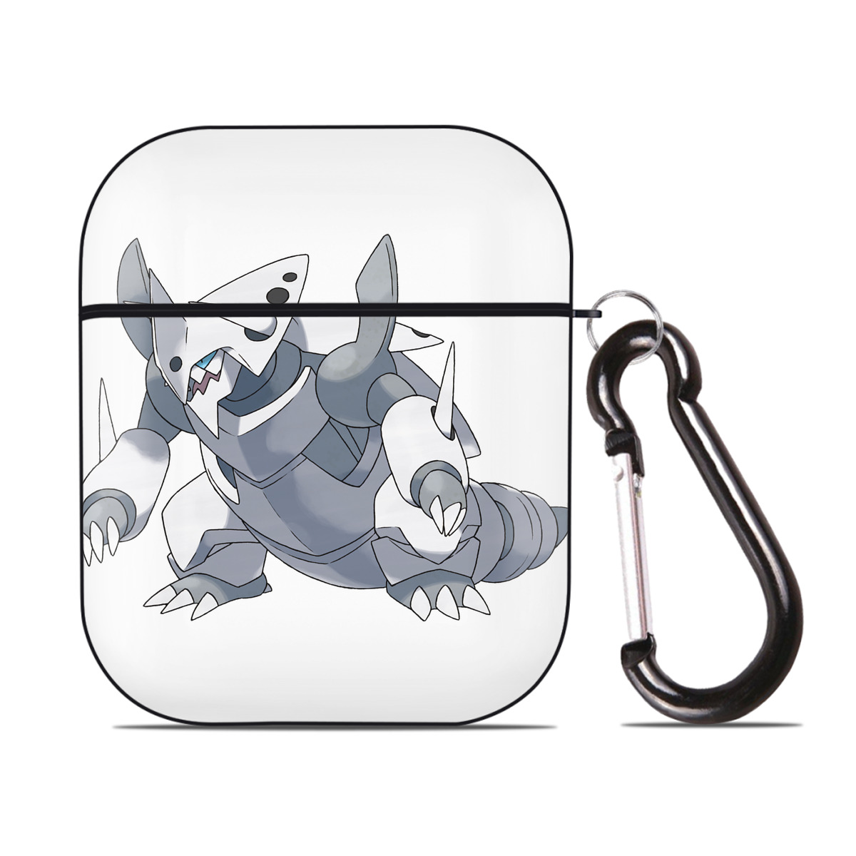 （画像用） ポケットモンスター Pokémon AirPods 第2世代保護ケース ハードシェル ブラック 耐衝撃・防指紋・カラビナ付き