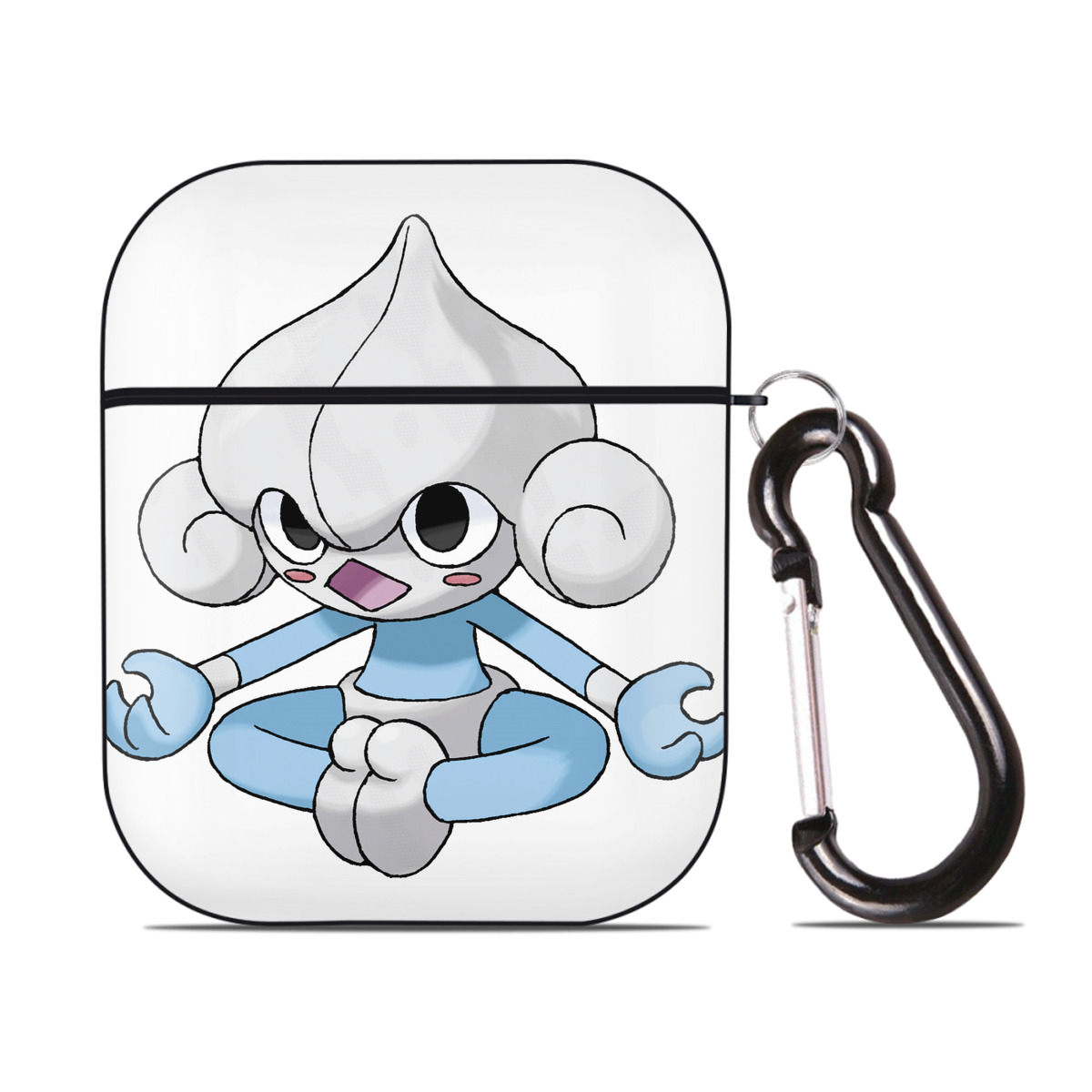 （画像用） ポケットモンスター Pokémon AirPods 第2世代保護ケース ハードシェル ブラック 耐衝撃・防指紋・カラビナ付き