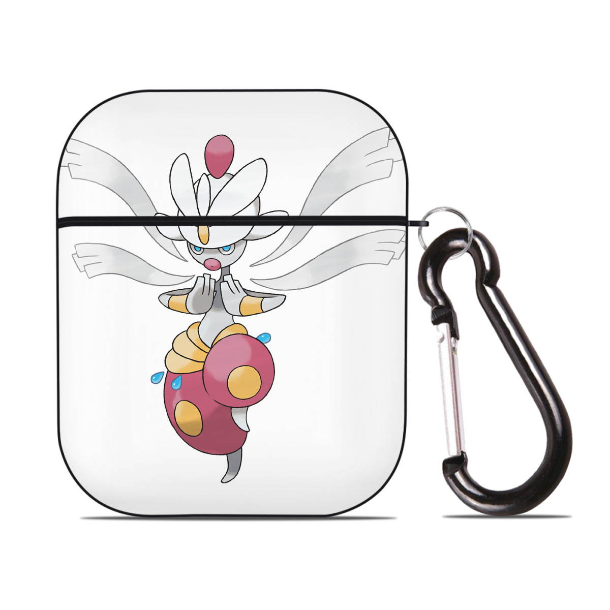 （画像用） ポケットモンスター Pokémon AirPods 第2世代保護ケース ハードシェル ブラック 耐衝撃・防指紋・カラビナ付き