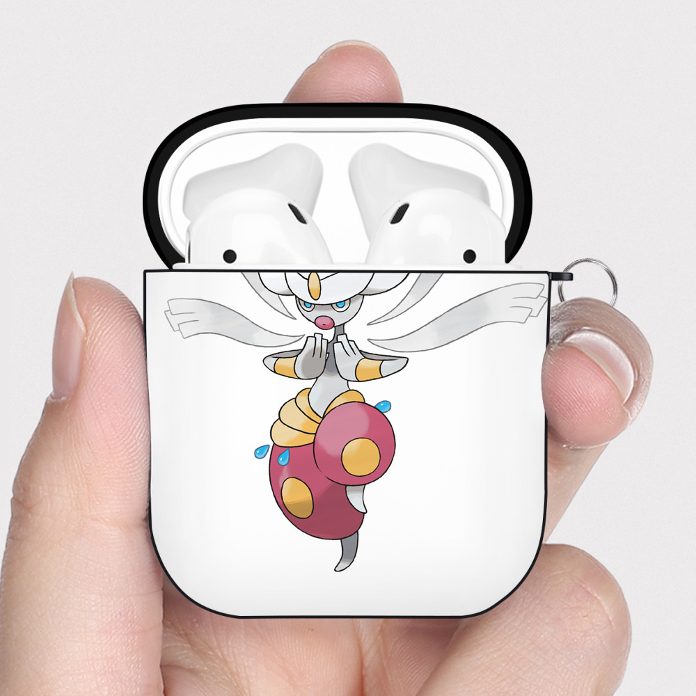 （画像用） ポケットモンスター Pokémon AirPods 第2世代保護ケース ハードシェル ブラック 耐衝撃・防指紋・カラビナ付き