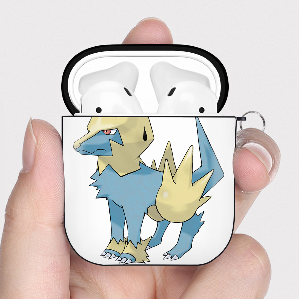 （画像用） ポケットモンスター Pokémon AirPods 第2世代保護ケース ハードシェル ブラック 耐衝撃・防指紋・カラビナ付き