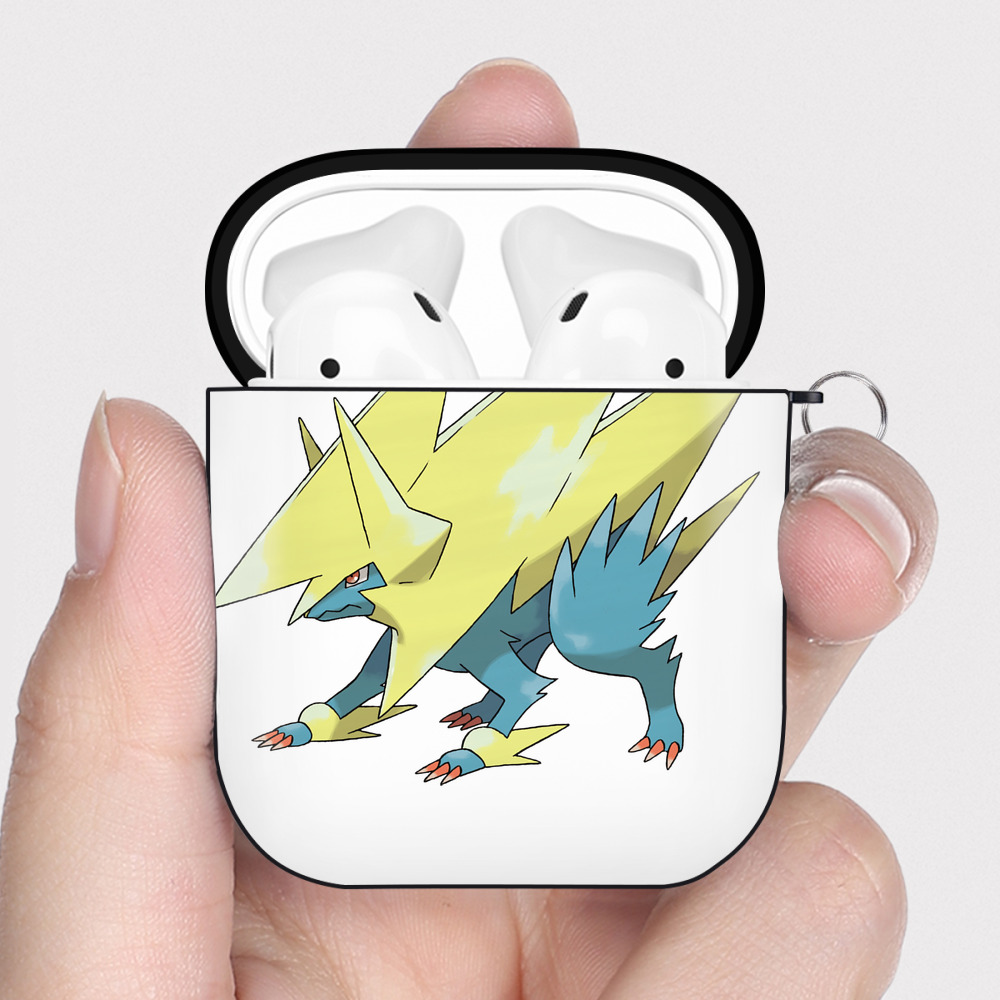 （画像用） ポケットモンスター Pokémon AirPods 第2世代保護ケース ハードシェル ブラック 耐衝撃・防指紋・カラビナ付き