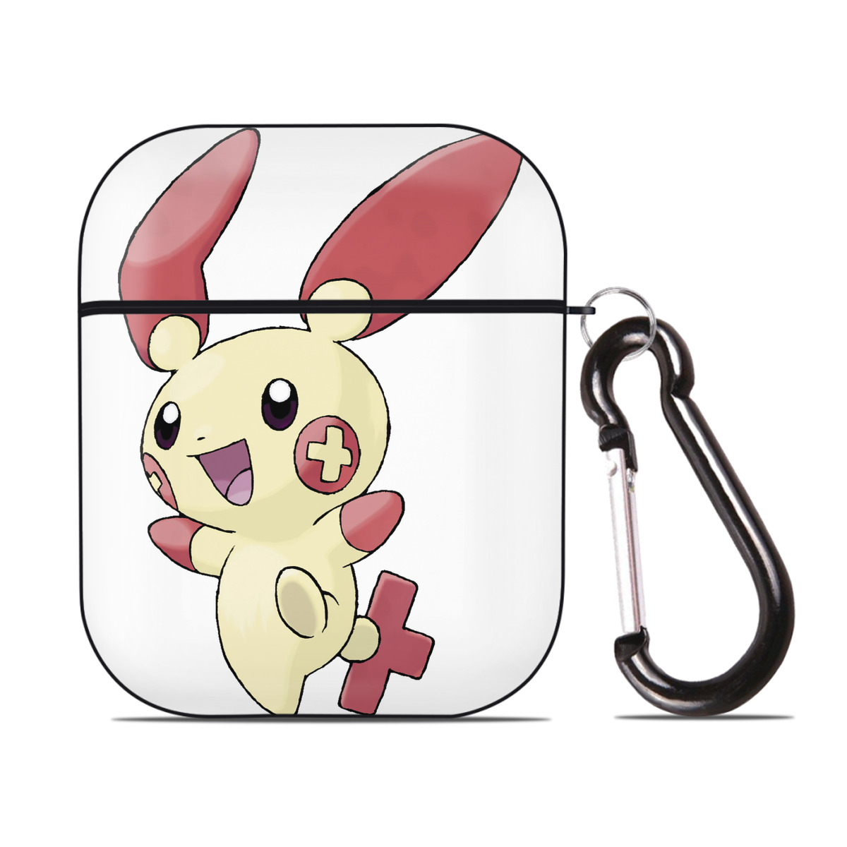 （画像用） ポケットモンスター Pokémon AirPods 第2世代保護ケース ハードシェル ブラック 耐衝撃・防指紋・カラビナ付き