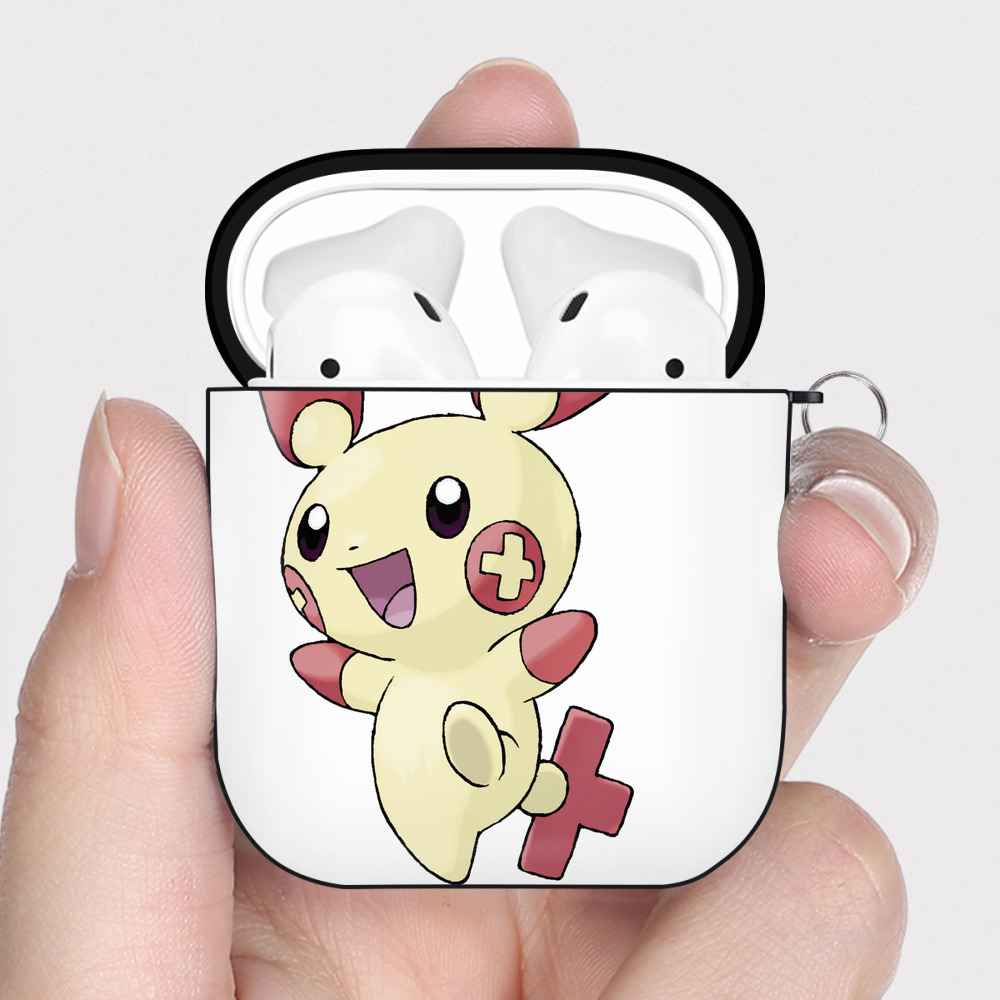 （画像用） ポケットモンスター Pokémon AirPods 第2世代保護ケース ハードシェル ブラック 耐衝撃・防指紋・カラビナ付き