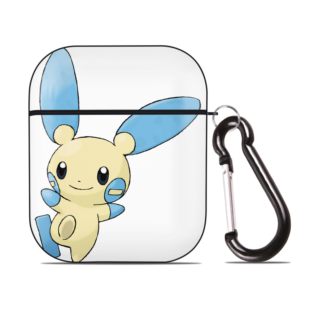 （画像用） ポケットモンスター Pokémon AirPods 第2世代保護ケース ハードシェル ブラック 耐衝撃・防指紋・カラビナ付き