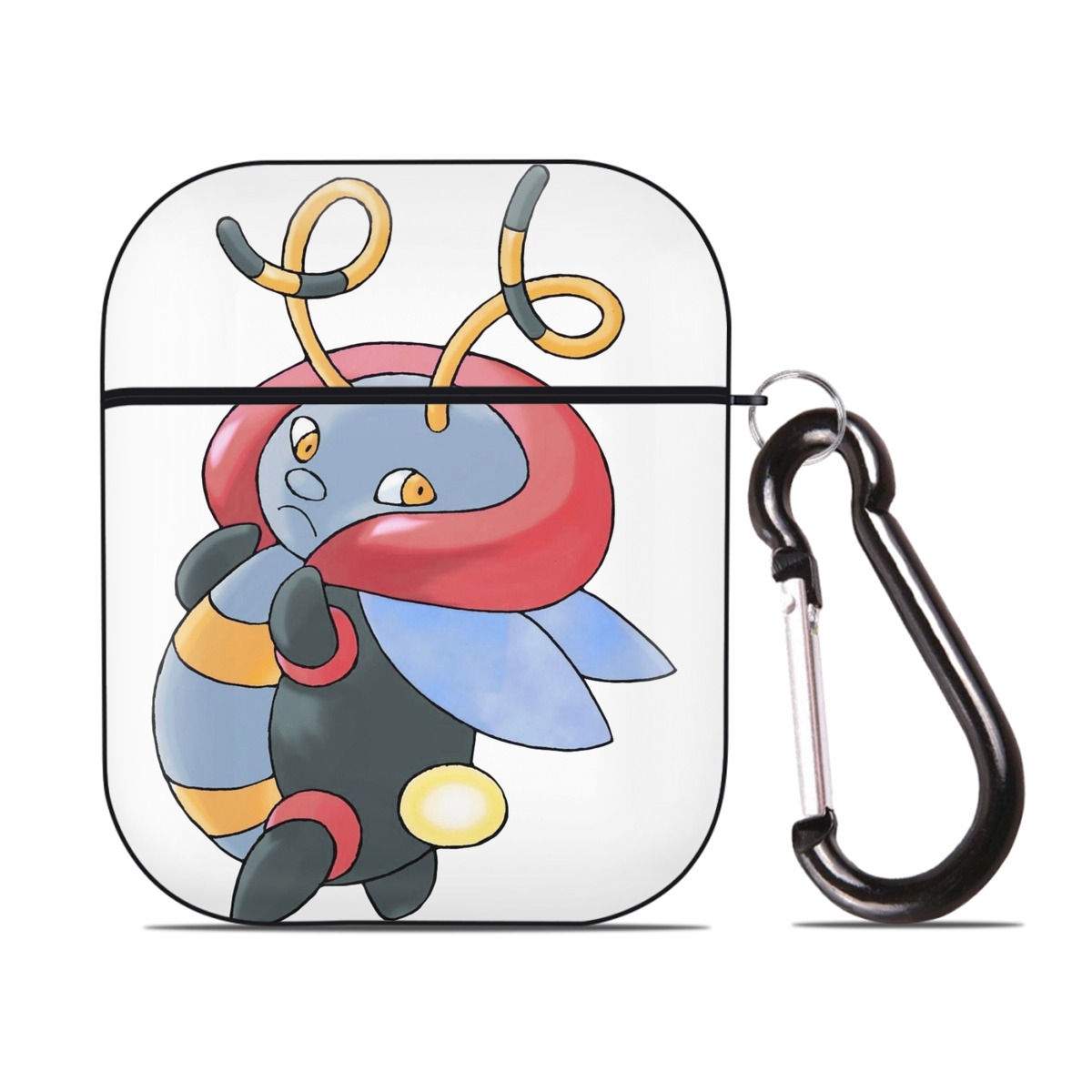 （画像用） ポケットモンスター Pokémon AirPods 第2世代保護ケース ハードシェル ブラック 耐衝撃・防指紋・カラビナ付き