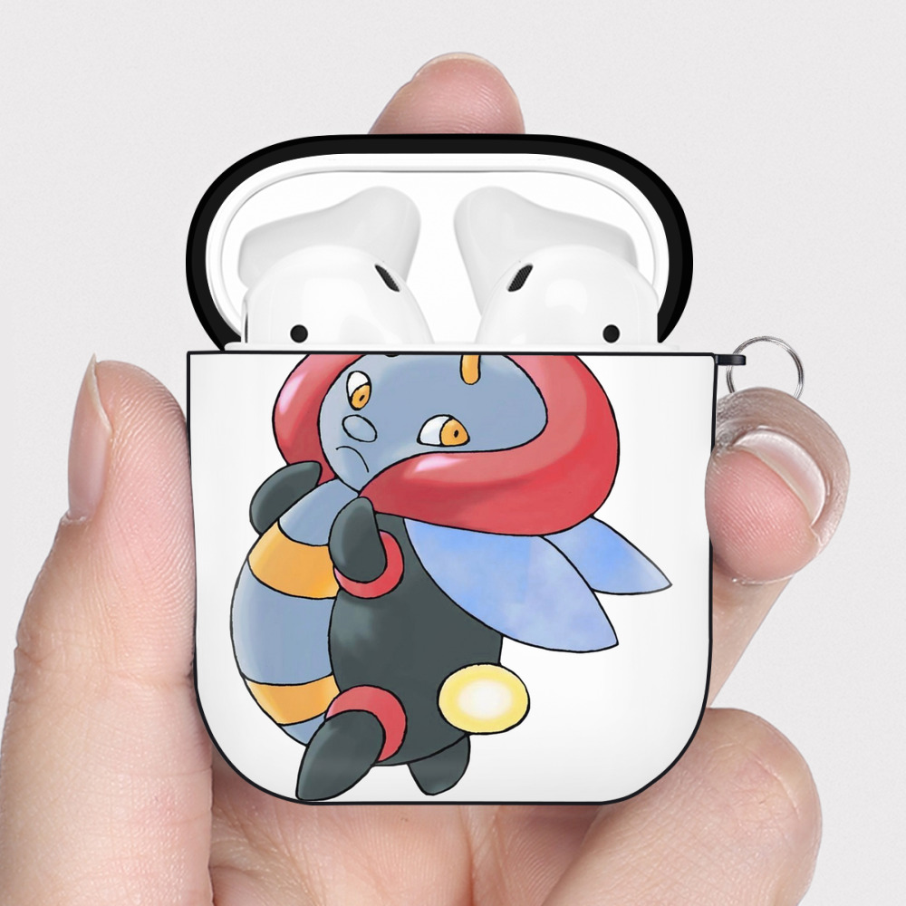 （画像用） ポケットモンスター Pokémon AirPods 第2世代保護ケース ハードシェル ブラック 耐衝撃・防指紋・カラビナ付き