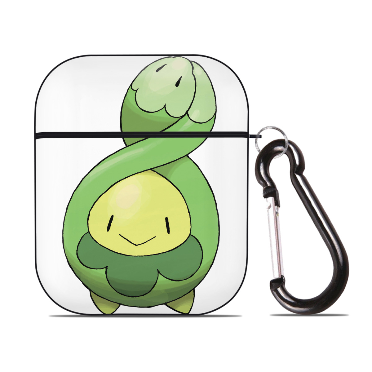 （画像用） ポケットモンスター Pokémon AirPods 第2世代保護ケース ハードシェル ブラック 耐衝撃・防指紋・カラビナ付き