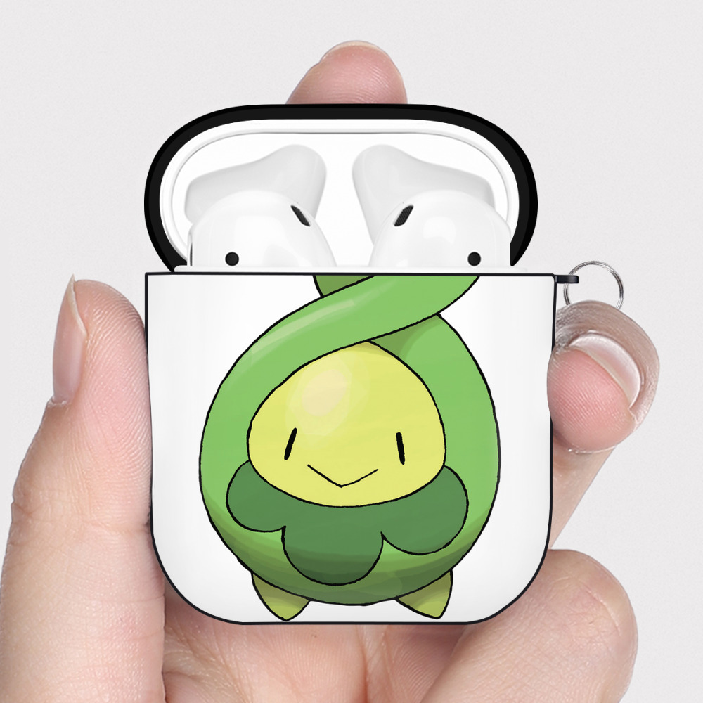 （画像用） ポケットモンスター Pokémon AirPods 第2世代保護ケース ハードシェル ブラック 耐衝撃・防指紋・カラビナ付き