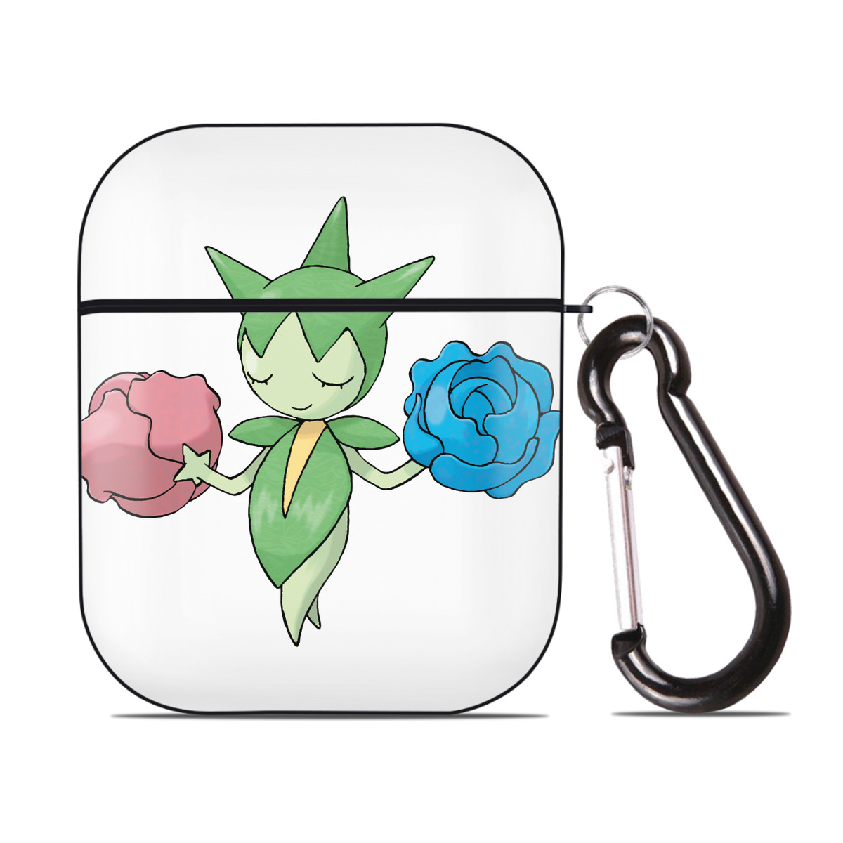 （画像用） ポケットモンスター Pokémon AirPods 第2世代保護ケース ハードシェル ブラック 耐衝撃・防指紋・カラビナ付き