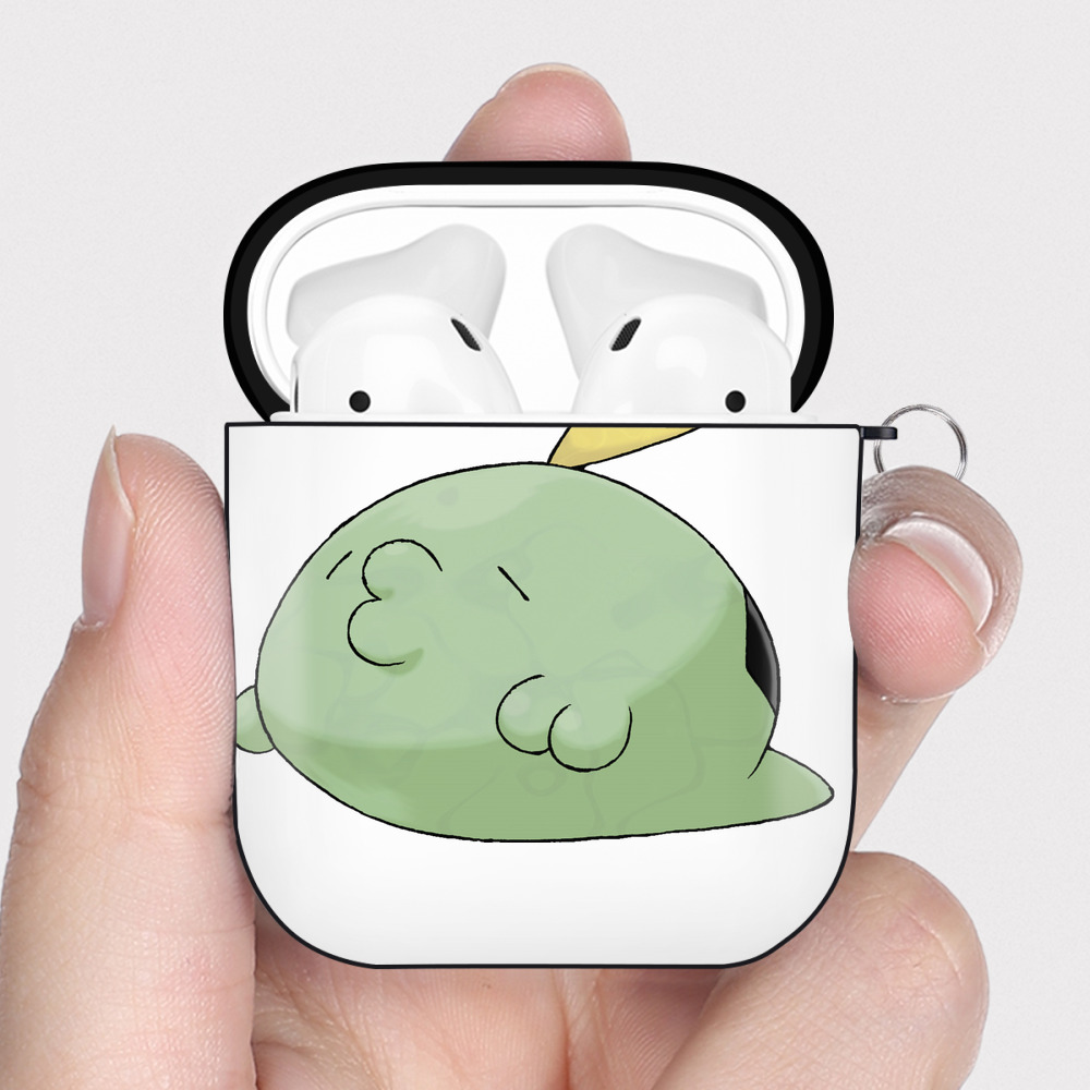 （画像用） ポケットモンスター Pokémon AirPods 第2世代保護ケース ハードシェル ブラック 耐衝撃・防指紋・カラビナ付き
